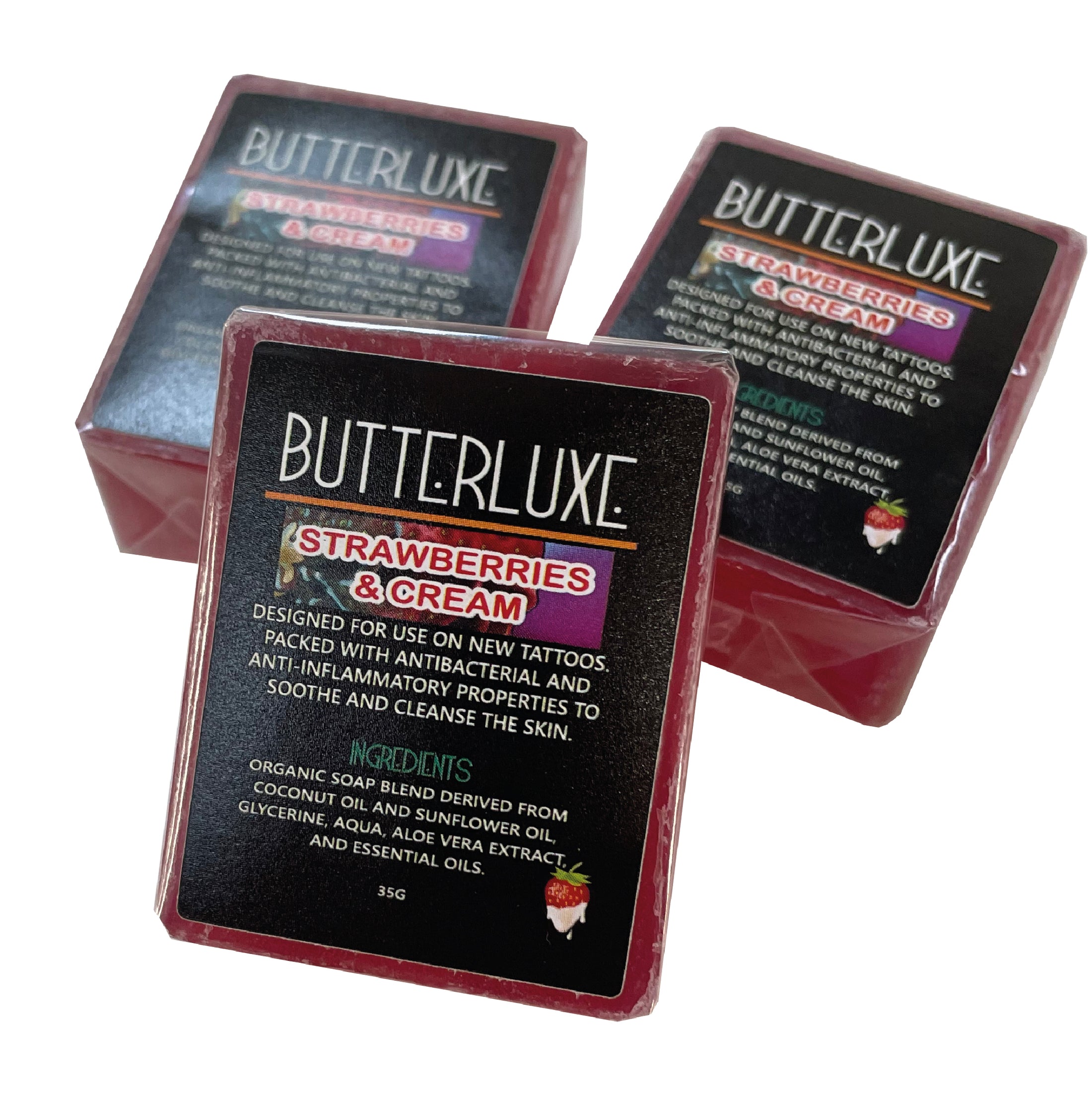 Butterluxe Tattoo Aftercare - Balm, Soap, Pink Gum, Cherry, Cocoa,  Original, Goo